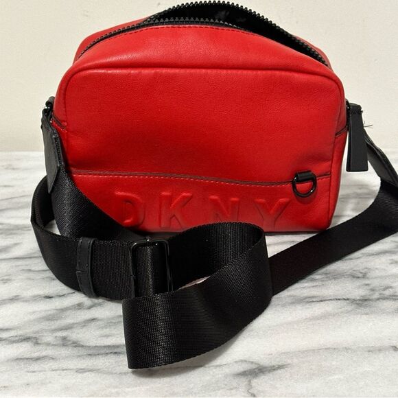 DKNY Red Belt Bag with Black Strap - Picture 15 of 15